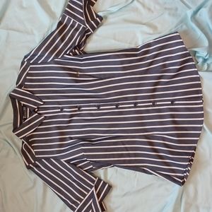 Medium blue and white half sleeve button down from New York & Company